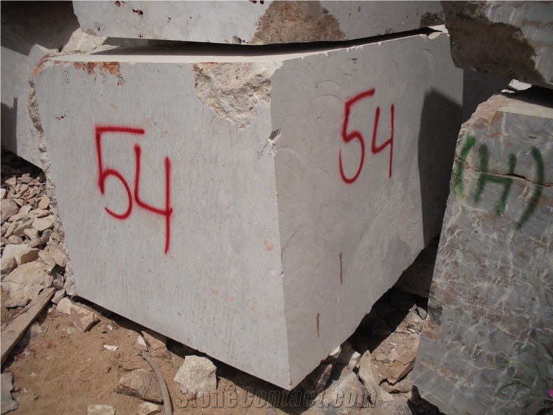 Light Cream Marble Block, Pakistan White Marble