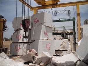 Light Cream Marble Block, Pakistan White Marble