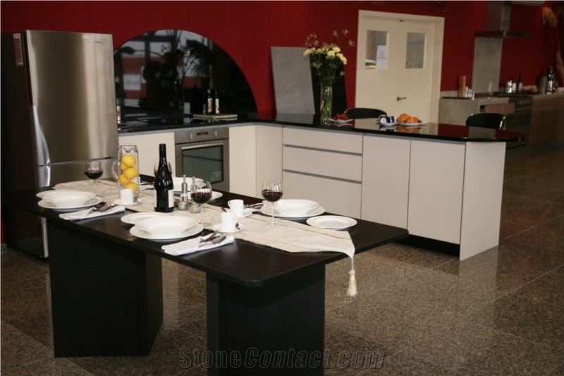 Absolute Black Kitchen Top, Black Granite Kitchen Top