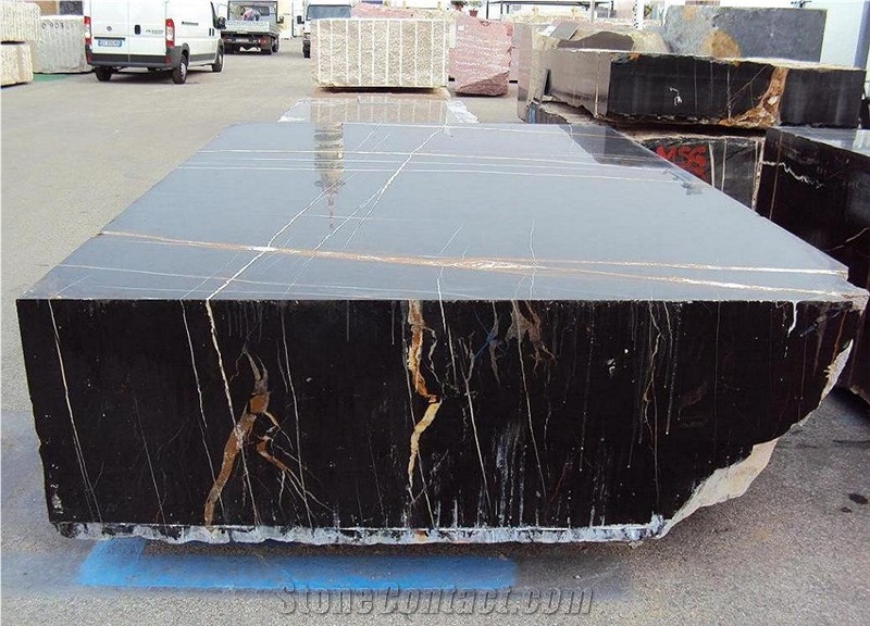 NERO DORATO, Nero Tunisia Marble Block