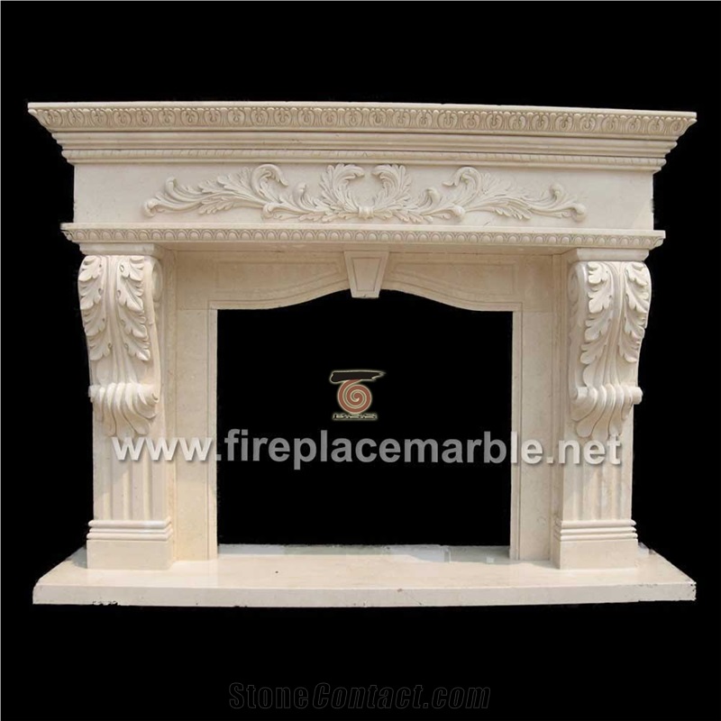 Flower Fireplace White Marble Fireplace Mantel Hearth Handcarved