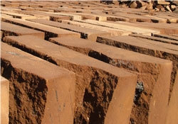 Ahlat Ignimbrite, Red Sandstone Cobble, Pavers