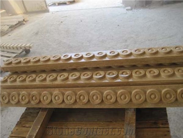 Travertine Molding, Armenian Gold Yellow Travertine