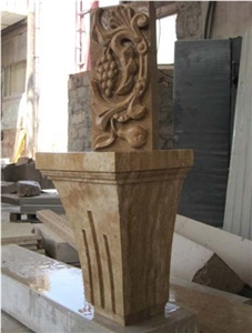 Travertine Molding, Armenian Gold Yellow Travertine
