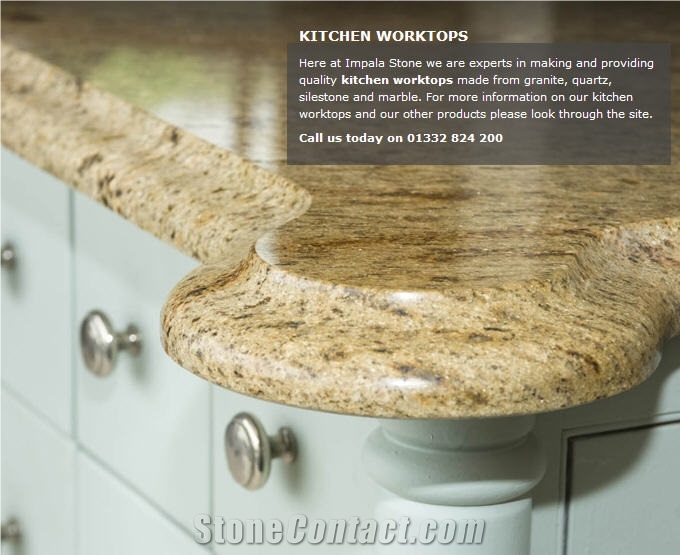 Giallo St. Cecilia Countertop, Santa Cecilia Gold Yellow Granite