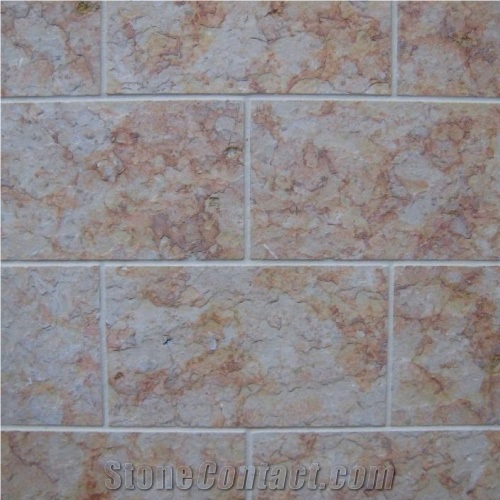 Jerusalem Pink Flamed, Israel Pink Limestone Slabs & Tiles