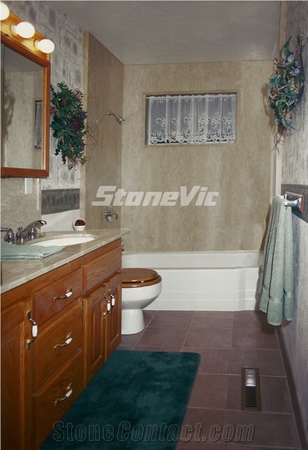 Aluminum Polymer Laminated Marble Panel Bath Top