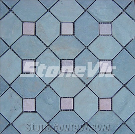 Slate Moasic, Green Slate Mosaic