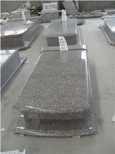G664 Pink Granite Tombstone