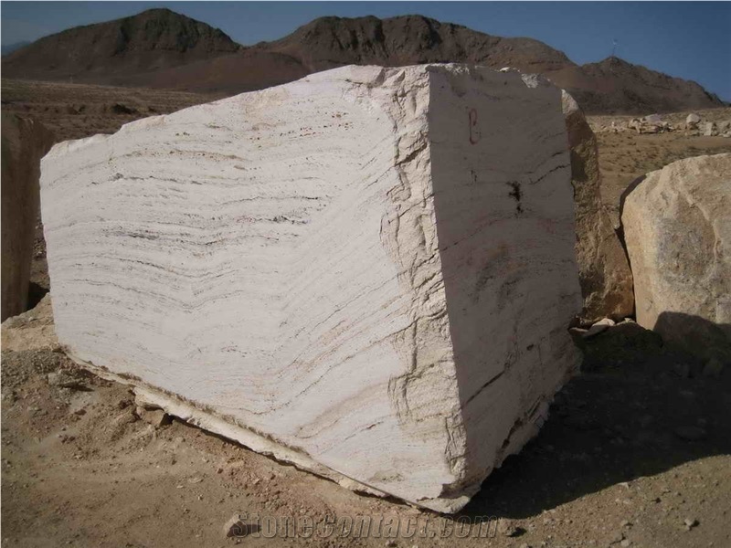 Beige Travertine Stone Block, Nadooshan Beige Travertine Block