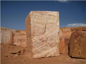 Persian Cream Travertine Blocks, Iran Beige Travertine