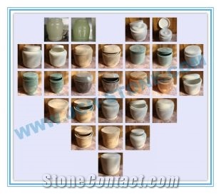 Carved Onyx Urns
