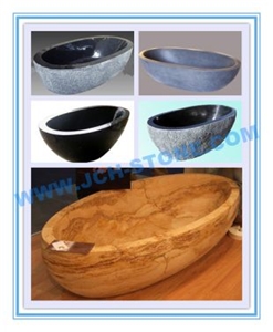 Natural Stone Bathtub, Black Granite Bathtub