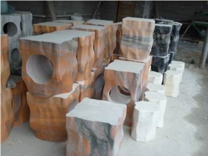Cloudy Rosa Marble Stone Seat, Cloudy Rosa Pink Marble Bench & Table Cloudy Rosa Marble Stone Seat, Cloudy Rosa Pink Marble Bench & Table