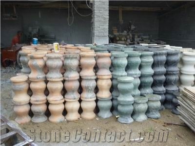 Cloudy Rosa Marble Stone Seat, Cloudy Rosa Pink Marble Bench & Table