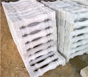 White Marble Stair Railing, Snow White Marble Stair Rail White Marble Stair Railing, Snow White Marble Stair Rail