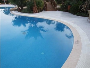 Swimming-pool Cap Stone, Creme Santarem Beige Limestone Pool Coping