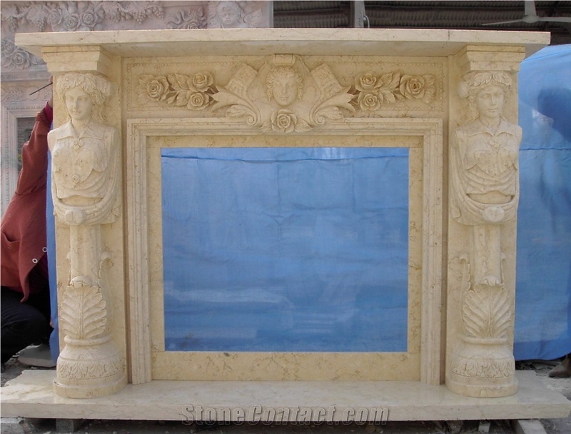 Gold Marble Carved Fireplace,Fireplace Design Ideas,Fireplace Decorating,Fireplace Surround,Natural Stone Fireplaces