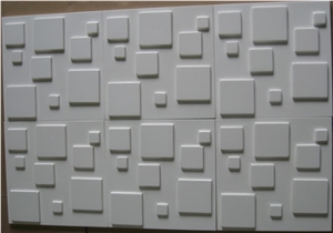Feature Wall, Cast Stone Composite White Marble Wall