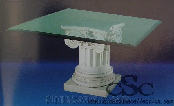 Stone Furniture,Yellow Marble Table Stand