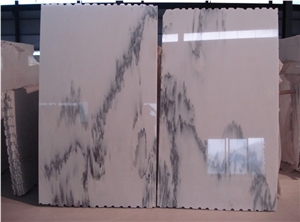 Cyan Flower White Marble Slabs, China White Marble Slabs, China Landscape White Marble Slabs
