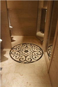 Stone Medallion, Stone Pattern, Waterjet Medallion, Portoro Gold Marble Waterjet Medallion Stone Medallion, Stone Pattern, Waterjet Medallion, Portoro Gold Marble Waterjet Medallion