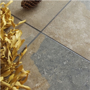 Transylvania Silver Bicolor Limestone Slabs, Romania Grey Limestone