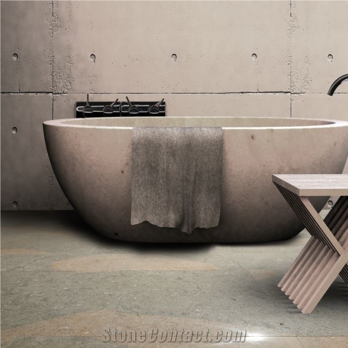 Transylvania Silver Bicolor Limestone Slabs, Romania Grey Limestone