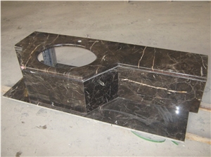 Emperador Marble Vanity Top, Emperador Dark Brown Marble