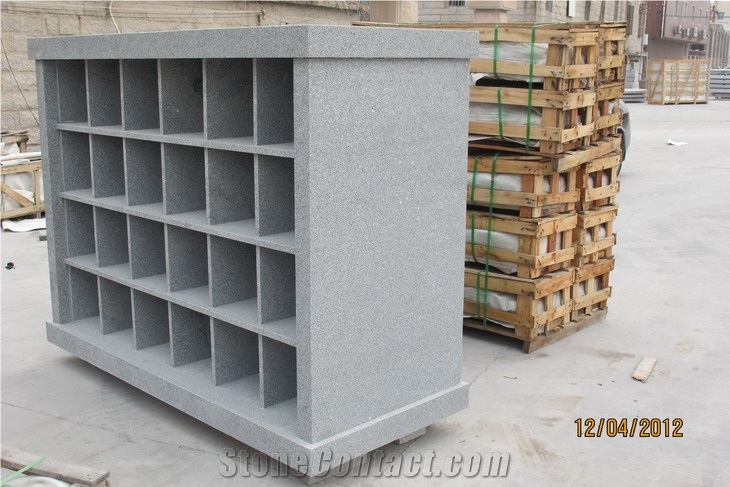 24 Inches Grey Granite Columbarium, Sesame Grey Granite Columbarium