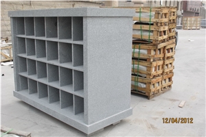 24 Inches Grey Granite Columbarium, Sesame Grey Granite Columbarium