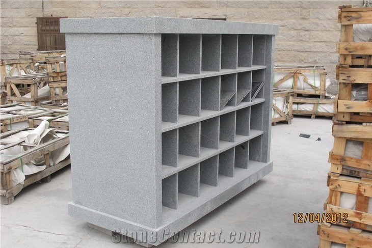 24 Inches Grey Granite Columbarium, Sesame Grey Granite Columbarium