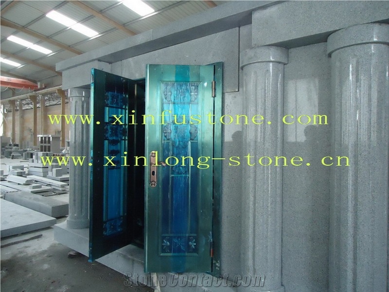 Big Mausoleum Project, G614 Grey Granite Mausoleum, Columbarium