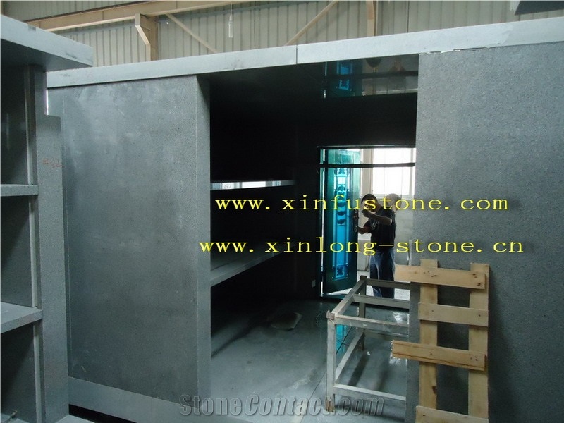 Big Mausoleum Project, G614 Grey Granite Mausoleum, Columbarium