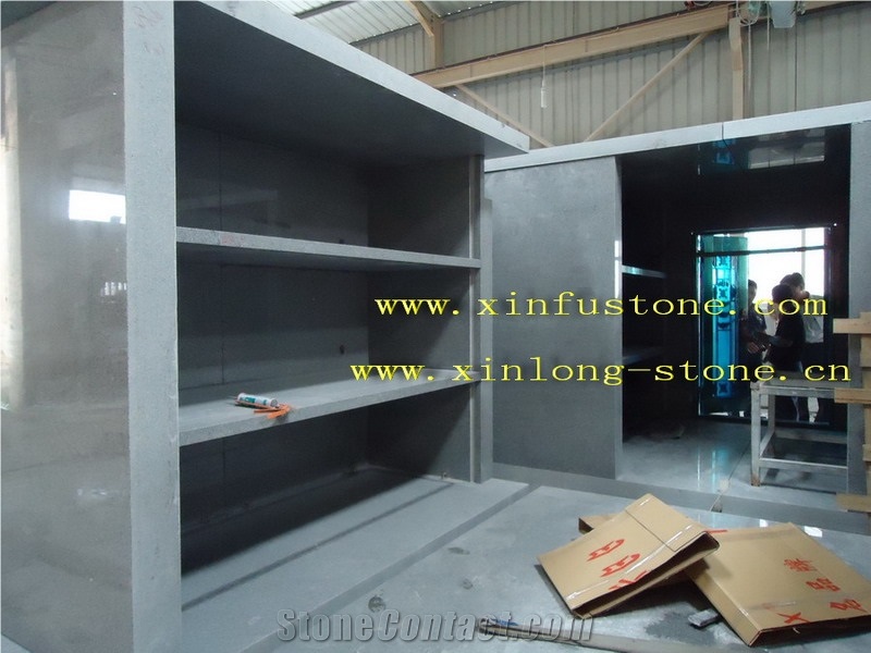 Big Mausoleum Project, G614 Grey Granite Mausoleum, Columbarium