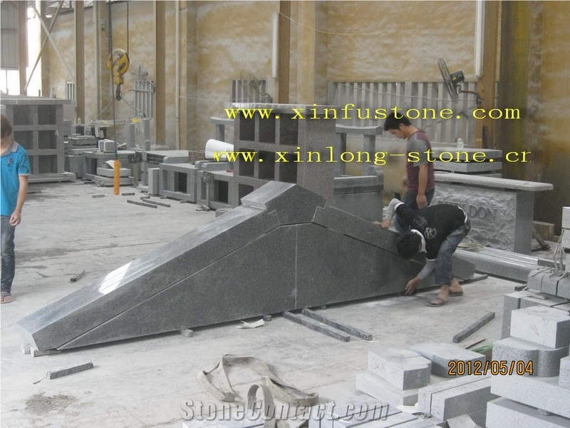 Big Mausoleum Project, G614 Grey Granite Mausoleum, Columbarium