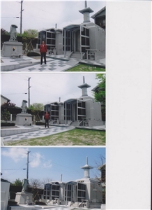 Japan Mausoleum Style, Grey Granite Mausoleum, Columbarium
