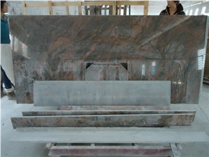Multicolour Red Counter Top, Multicolour Red Granite Kitchen Countertops
