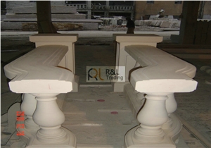 Limestone Balustrade and Railings, Ivory White Limestone Balustrade