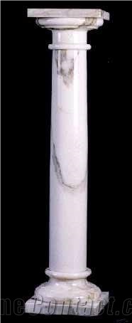 Arabescato Marble Column