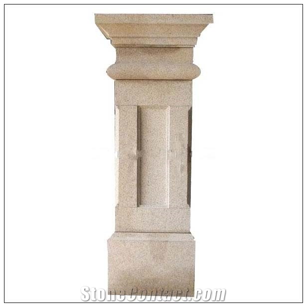 Beige Stone Granite Pillar