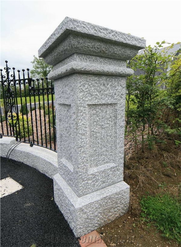 Classic Grey Granite Pillars