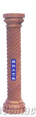 Red Marble Column
