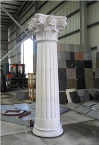 White Granite Roman Column