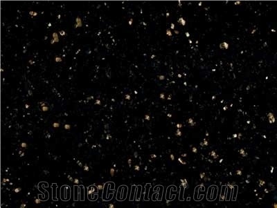 Black Galaxy Granite Slabs, India Black Granite