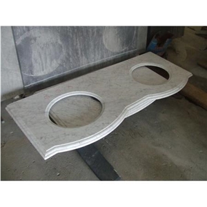 Carrara White Marble Bathroom Vanitytops, Bianco Carrara White Marble Bath Tops