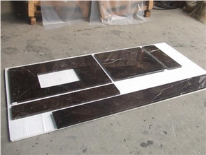 Chinese Emperador Marble Vanitytops, China Emperador Brown Marble Bath Tops