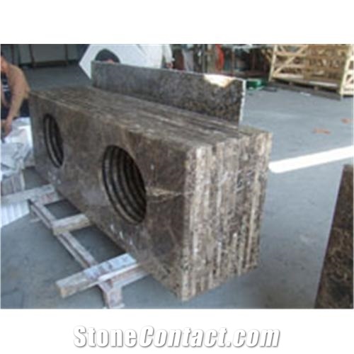 Dark Emperador Marble Bathroom Vanitytops, Emperador Dark Brown Granite Bath Tops