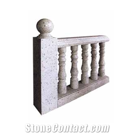 Stone Banister BA-011, White Granite Balustrade & Railings