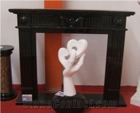 Absolute Black Granite Fireplace